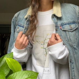 Levi’s womens light washdenim sherpa jacket